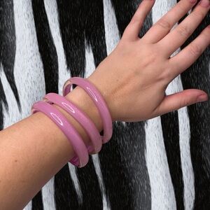 Deadstock Elegant Pink Bangle Set